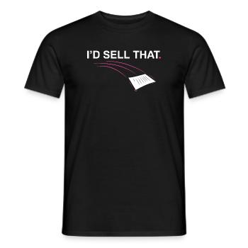 Je vendrais ce Drôle d’agent immobilier - T-shirt homme - noir - Devant - AI Model Male 178 light (178cm)