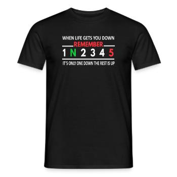 When Life Gets You Down 1 Down 5 Up Motorcycle - Men's T-Shirt - black - Front - AI Model Male 178 light (178cm)