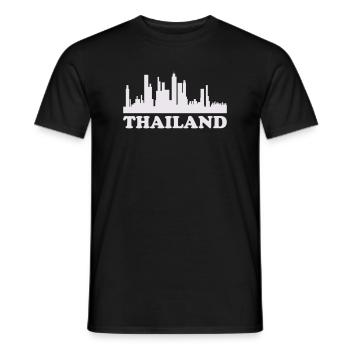 Bangkok Skyline Silhouette Thailand - Men's T-Shirt - black - Front - AI Model Male 178 light (178cm)
