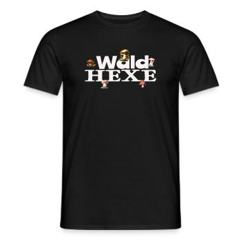 Sorcière de la forêt, champignons de champignons de la nature, design des sorcières de la nature - T-shirt homme - noir - Devant - AI Model Male 178 light (178cm)