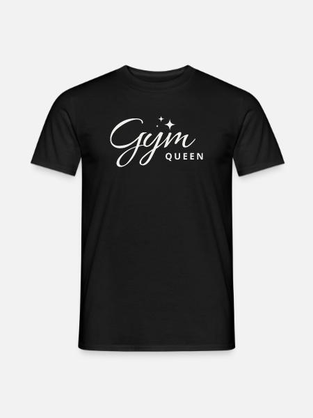 Gym Queen Script Frauenfitnessstudio Mädchen-Workout - Männer T-Shirt - Schwarz