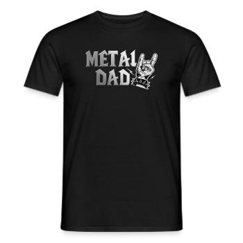 Metal Dad Gift Dad Heavy Metal Rock - Men's T-Shirt - black - Front - AI Model Male 178 light (178cm)