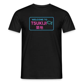 Welcome to Tsukiji - T-shirt homme - noir - Devant - AI Model Male 178 light (178cm)