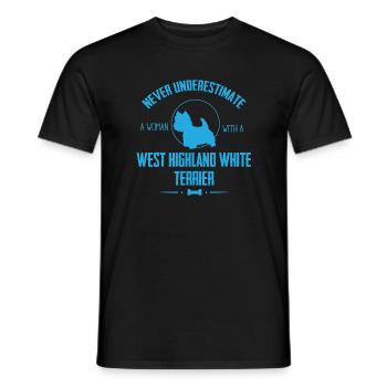 Westie Shirt NU - Men's T-Shirt - black - Front - AI Model Male 178 light (178cm)