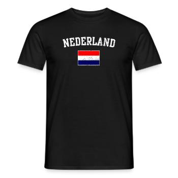 Nederland Arc Flag - Men's T-Shirt - black - Front - AI Model Male 178 light (178cm)