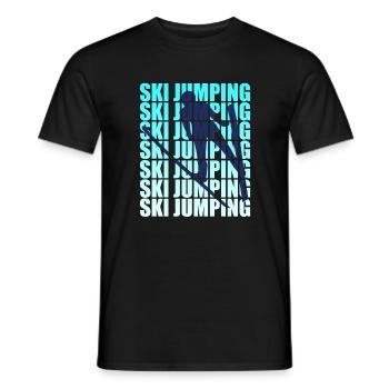 T-shirt cadeau sport saut à ski - T-shirt homme - noir - Devant - AI Model Male 178 light (178cm)