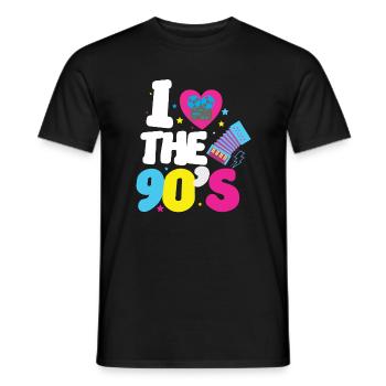 I love the 90s Retro 90s ShirtI love the 90th - Men's T-Shirt - black - Front - AI Model Male 178 light (178cm)