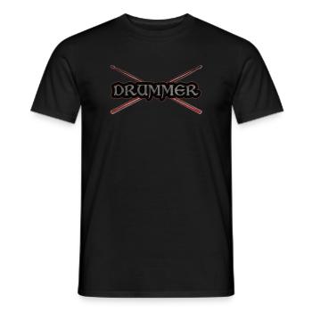 Drummer - Drums drum set Outfit - Men's T-Shirt - black - Front - AI Model Male 178 light (178cm)