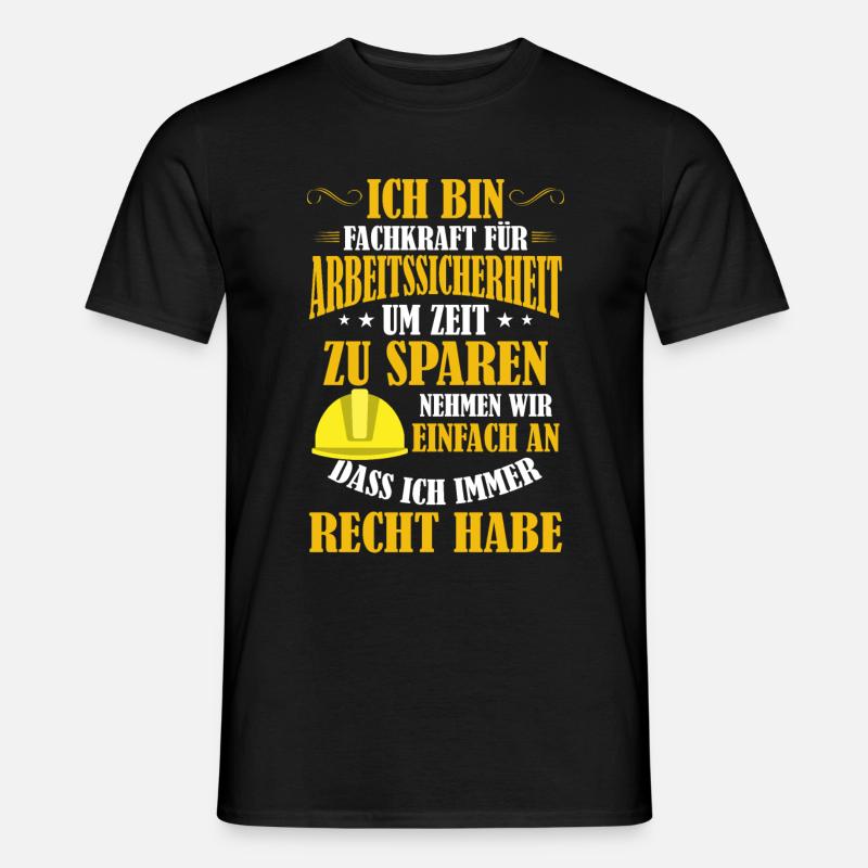 Arbeitssicherheit Sifa Sicherheitskraft - Männer T-Shirt - Schwarz