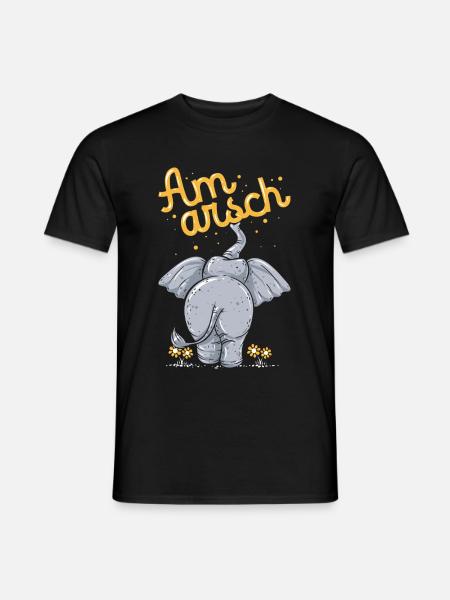 Elefant - Männer T-Shirt - Schwarz