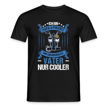 Polizist Polizei Kommissar - Männer T-Shirt - Schwarz - Vorne - AI Model Male 178 light (178cm)