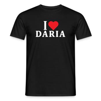 t-shirt J’adore Daria t-shirt idée cadeau - T-shirt homme - noir - Devant - AI Model Male 178 light (178cm)