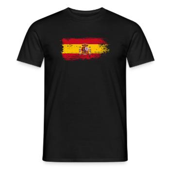 Wappen der spanischen Flagge Splash - Männer T-Shirt - Schwarz - Vorne - AI Model Male 178 light (178cm)