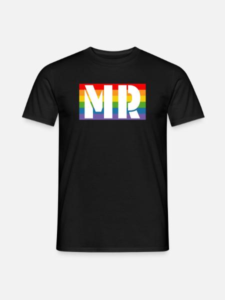 Chemise arc-en-ciel MR - T-shirt homme - noir