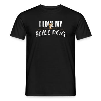 I love my Bulldog - Männer T-Shirt - Schwarz - Vorne - AI Model Male 178 light (178cm)