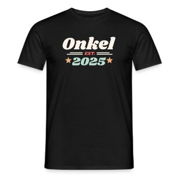Onkel Est 2025 Ich werde Onkel Retro Style - Männer T-Shirt - Schwarz - Vorne - AI Model Male 178 light (178cm)