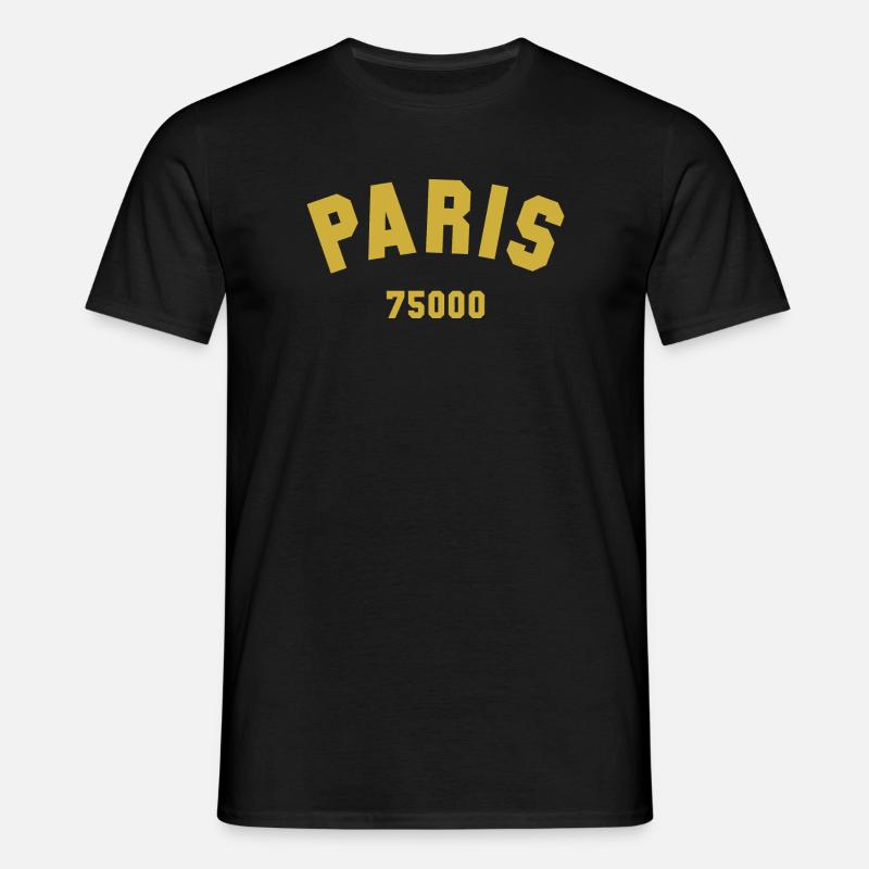 PARIS Code postal - T-shirt Homme - noir