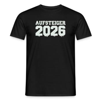 Aufsteiger 2026 Motiv - Männer T-Shirt - Schwarz - Vorne - AI Model Male 178 light (178cm)