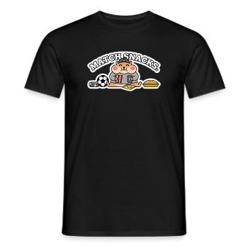 Funny Soccer Hamster match | Football Snack Fan - Men's T-Shirt - black - Front - AI Model Male 178 light (178cm)