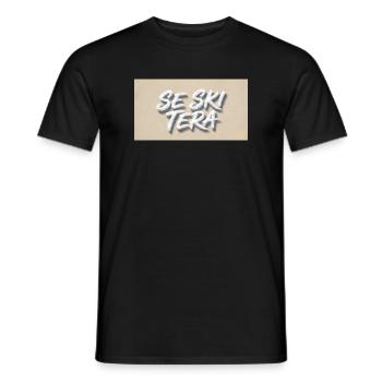 Lettres de sable sur la plage - T-shirt homme - noir - Devant - AI Model Male 178 light (178cm)