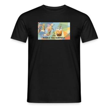 Bubble Tea Boba Drôle de Lapin mignon - T-shirt homme - noir - Devant - AI Model Male 178 light (178cm)