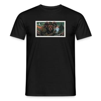 Bête au cœur gelé - T-shirt homme - noir - Devant - AI Model Male 178 light (178cm)