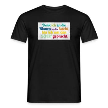 Bunte Nachtgedanken Schlafzitat - Männer T-Shirt - Schwarz - Vorne - AI Model Male 178 light (178cm)