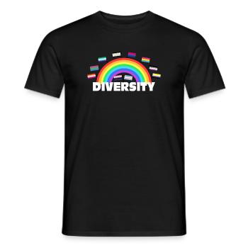 Diversity Rainbow - Diversity Design - Men's T-Shirt - black - Front - AI Model Male 178 light (178cm)