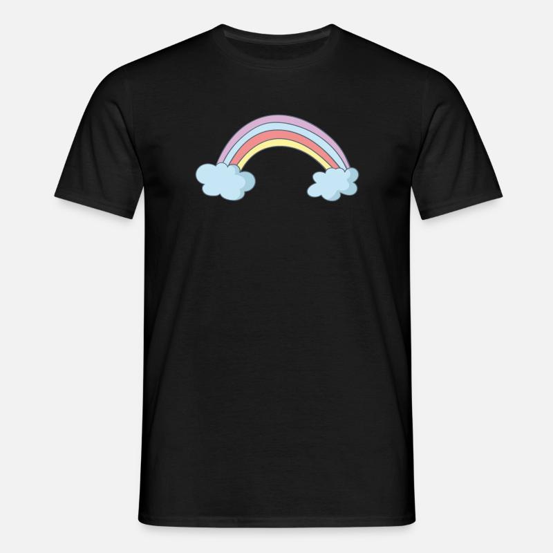 Regenbogen - Männer T-Shirt - Schwarz