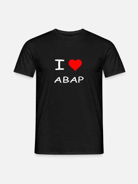 I LOVE ABAP - Männer T-Shirt - Schwarz