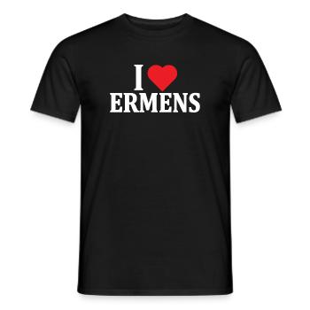 t-shirt I love Ermens t-shirt gift idea - Men's T-Shirt - black - Front - AI Model Male 178 light (178cm)