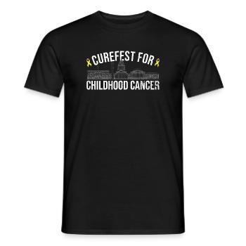 Curefest: Kinderkrebs-Rallye - Männer T-Shirt - Schwarz - Vorne - AI Model Male 178 light (178cm)