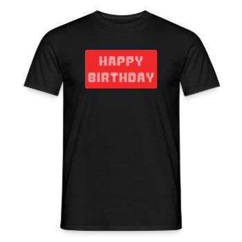 ALLES GUTE ZUM GEBURTSTAG. ALLES GUTE ZUM GEBURTSTAG. JAHRESTAG. - Männer T-Shirt - Schwarz - Vorne - AI Model Male 178 light (178cm)