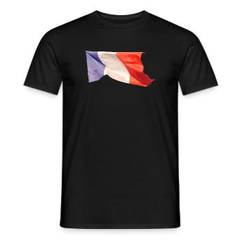 Tricolore français - T-shirt homme - noir - Devant - AI Model Male 178 light (178cm)