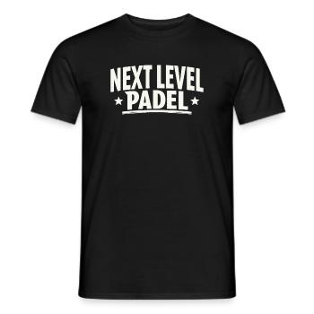 Padel Design Next Level Shirt Hoodie - Männer T-Shirt - Schwarz - Vorne - AI Model Male 178 light (178cm)