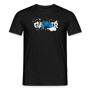 Gamer Splash Controller - Männer T-Shirt - Schwarz - Vorne - AI Model Male 178 light (178cm)