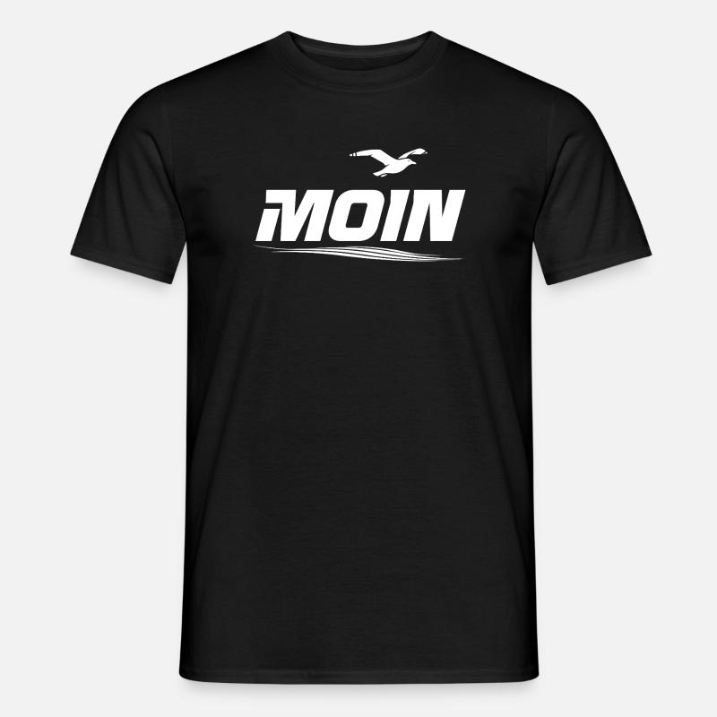 Moin - Männer T-Shirt - Schwarz