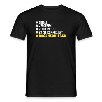 I go archery - Men's T-Shirt - black - Front - AI Model Male 178 light (178cm)