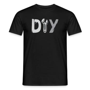 DIY Design – Werkzeug Logo für Heimwerker Bastler - Männer T-Shirt - Schwarz - Vorne - AI Model Male 178 light (178cm)