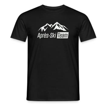 apres_ski_team_berge - Men's T-Shirt - black - Front - AI Model Male 178 light (178cm)