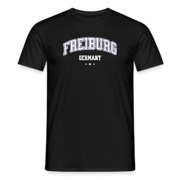 Style du Collège de Fribourg, Allemagne - T-shirt homme - noir - Devant - AI Model Male 178 light (178cm)