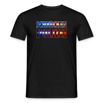 Schneckenpolizei Schnecken Nacktschnecken Gärtner - Männer T-Shirt - Schwarz - Vorne - AI Model Male 178 light (178cm)
