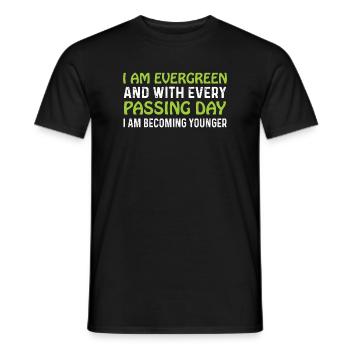 Evergreen every day younger - Men's T-Shirt - black - Front - AI Model Male 178 light (178cm)