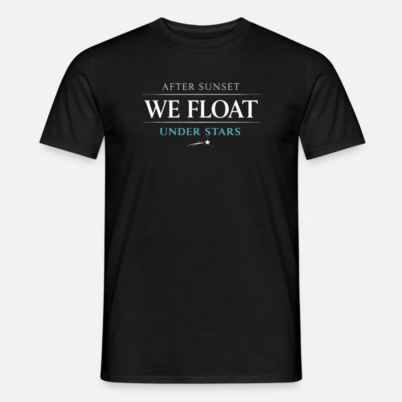 Nachtbootfahren Mit - Männer T-Shirt - Schwarz