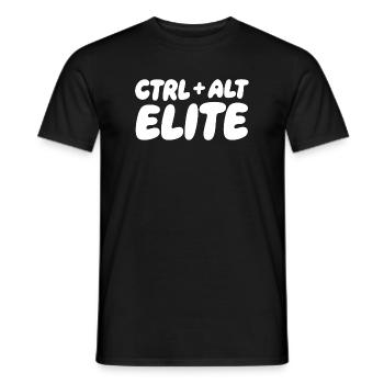 Ctrl Alt Elite: Keyboard Gamer Tee - Männer T-Shirt - Schwarz - Vorne - AI Model Male 178 light (178cm)