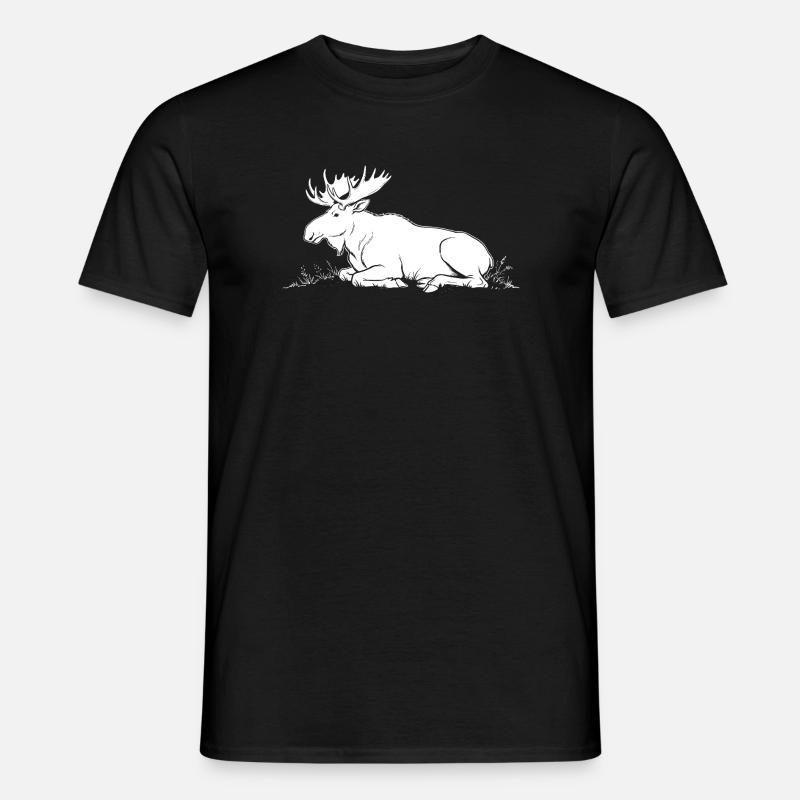 Elch - Männer T-Shirt - Schwarz