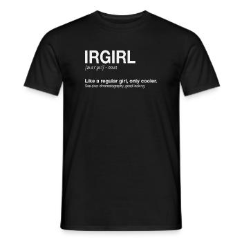FTIR Infrared Spectroscopy Girl Chemistry - Men's T-Shirt - black - Front - AI Model Male 178 light (178cm)