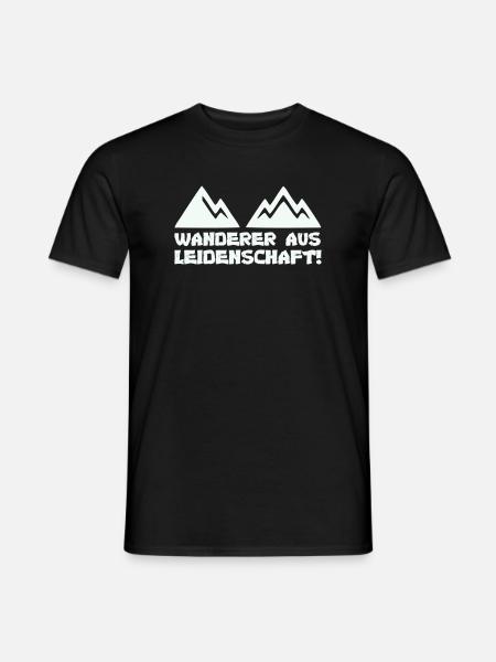 Wanderer aus Leidenschaft - Männer T-Shirt - Schwarz
