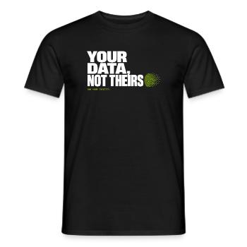 Deine Daten, nicht ihre - Männer T-Shirt - Schwarz - Vorne - AI Model Male 178 light (178cm)