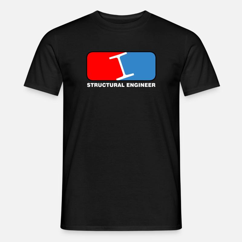 Structural Engineer League White Text - T-shirt homme - noir